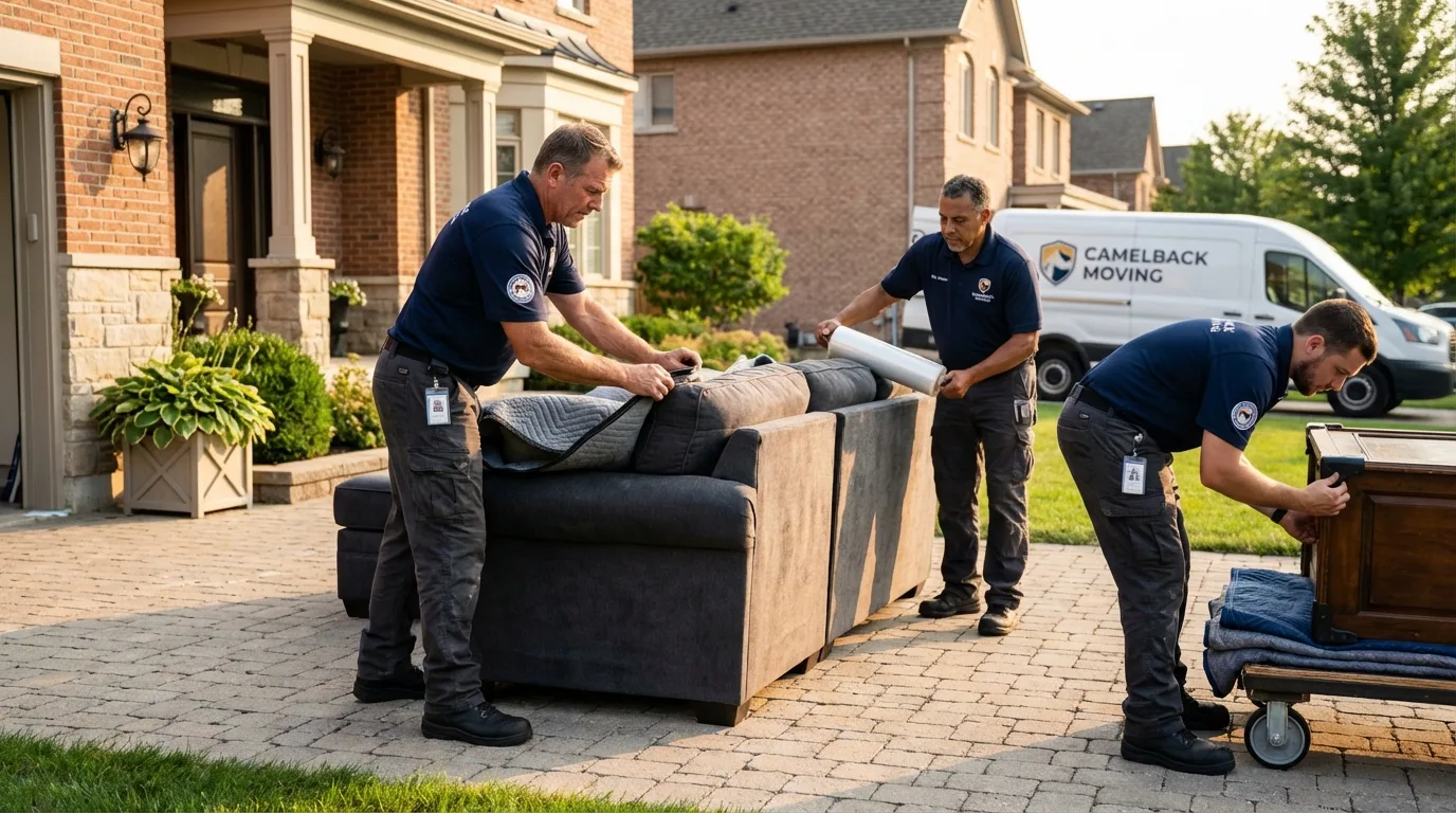 Large estate moving crew wrapping furniture in McCleary, WA